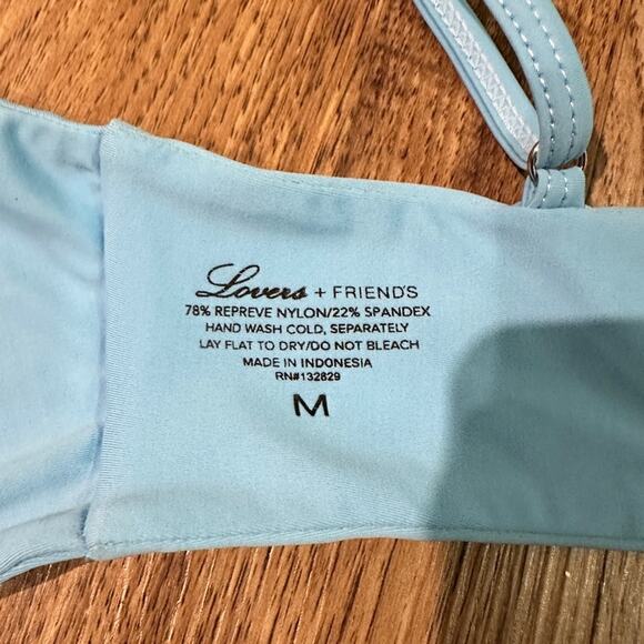 NWT Lovers + Friends blue bikini top size medium - Picture 6 of 6